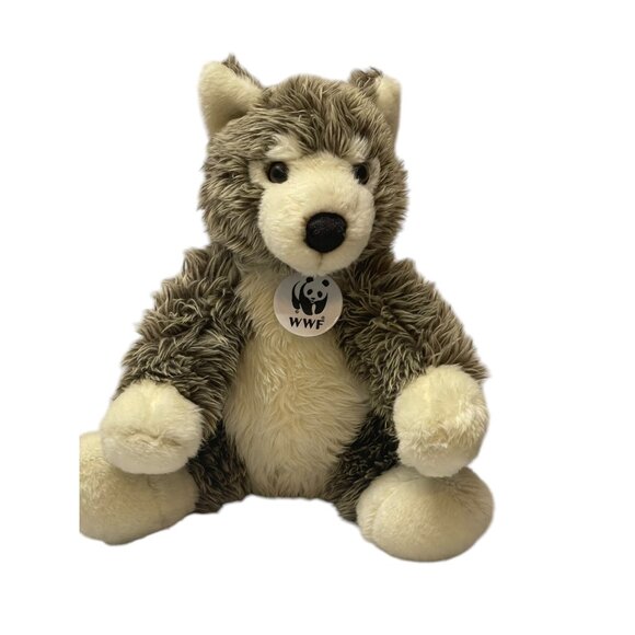 Build A Bear Workshop BABW World Wildlife Fund WWF Gray Timber Wolf Plush